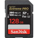 SanDisk 128GB Extreme PRO SDXCカード、SDカード、V60メモリーカード、6K & 4K UHD、最大280MB/秒、衝撃、温度、水...