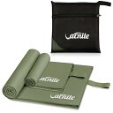 VACNITE 速乾タオル スポーツタオル バスタオル 超吸水 マイクロファイバー 旅行タオル 水泳 タオル 柔らかい 色褪せない 防臭 高い耐久性 コンパクト 湿気 梅雨対策 アウトドア 水泳/スポーツ/旅行/家庭用 (2枚セット アーミーグリーン