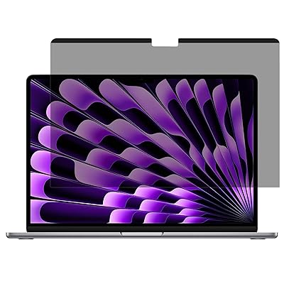 MacBook Air 15インチ M2 / M3用 覗き見防止 マグネット式 プライバシーフィルター のぞき見防止 フィルム ブルーライトカット PC 液晶保護フィルム 両面使用可能 反射防止 着脱簡単
