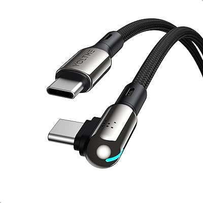 VOLTME USB C ケーブル L型 100W/5A PD3.0 急速充電 ナイロン編み タイプc ケーブ...