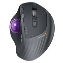ProtoArc トラックボールマウス EM01 NL 2.4GとBluetooth両対応 3台デバイス同時接続ワイヤレスマウス 5段階調節DPI 7ボタン トラックボールマウス無線 windows/mac/iPad対応 USB-C充電式 900mA