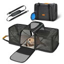 猫 キャリー バッグ Morpilot 四面拡張可能 4way ペットハウス 中・大型猫用・小型犬・うさぎ用 ペットキャリー バッグ シートベルト固定可能 折り...