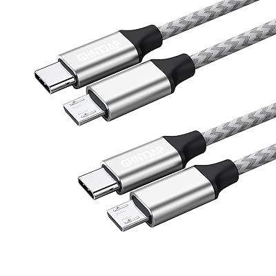 GHNTJAP Type C Micro USB ケーブル 0.5M 【2本セット】 USB C to Micro USB OTGケーブル マイクロusb タイプc USB2.0 データ転送 充電可能 Androidスマホなど対応 GHNTJAP Type C Micro USB ケーブル 0.5M 【2本セット】 USB C to Micro USB OTGケーブル マイクロusb タイプc USB2.0 データ転送 充電可能 Androidスマホなど対応