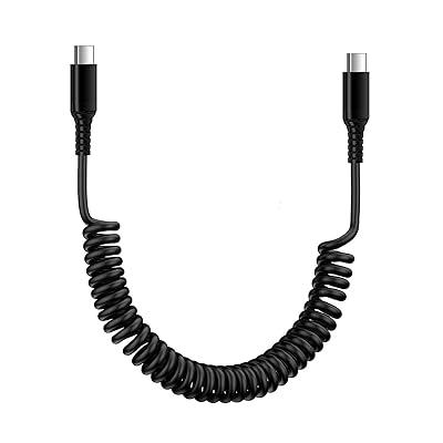 ANNIBER USB-C to USB-C充電ケーブル コイル型 20W/PD対応 伸縮自由（0.3Mから1.0Mまで) Andriod タイプc ケーブル iphone15 pd Type-C Galaxy充電ケーブル カールケーブル 車用 スマ