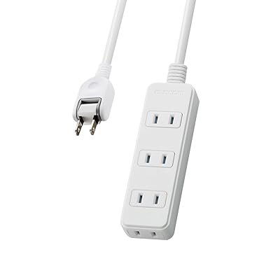 エレコム 電源タップ ほこり防止シャッター 4個口 1m ホワイト T-ST02N-2410WH