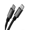 usb-c ケーブル pd 【小型/PC充電対応】 100W 2m タイプc type-c c to 充電ケーブル typec usbc 急速充電対応 usb (2m, ブラック)