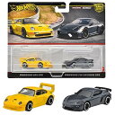 ホットウィール(Hot Wheels) プレミアム 2パック ポルシェ 993 GT2/ ポルシェ 718 ケイマン GT4 乗り物おもちゃ ミニカー 3歳から マルチ HRR82