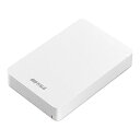 BUFFALO USB3.1(Gen.1)対応 耐衝撃ポータブルHDD 4TB ホワイト HD-PGF4.0U3-GWHA