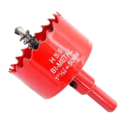 TIDEWAY-JP ホールソー バイメタル 穴あけ ドリルビット 切削工具 鉄 アルミ 石膏ボード プラスチック 木材などに 切削直径50mm