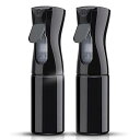 スプレーボトル Uervoton アルコール対応 霧吹き 連続噴射 200ml 2個セット 極細かい霧 ミスト 観葉植物用 園芸 除菌消毒用 爬虫類 清掃用 美容室用 アイロン 家用 ペット用 おしゃれ ブラック