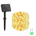 cshare ソーラー LED ストリングライト LED イルミネーションライト 100LED 10m IP65防水 8点灯モード 夜間自動点灯 キャンプ用 ガ...