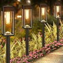 BITPOTT ソーラーライト 屋外 IP65防水 ガーデンライト 電球色 LED 通路ライト 高輝度 イルミネーション 自動点灯/消灯 埋め込み式 庭/ガレー...