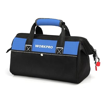 WORKPRO ツールバッグ 工具差し入れ 道具袋 工具バッグ 大口収納 600Dオックスフォード ワイドオープン..