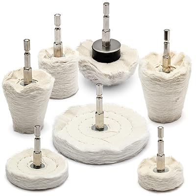 Medoon 電動ドライバー バフ 六角? ドリル バフ セット ホイル磨きバフ バフがけ 研磨剤 アルミホイー..