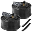 MOHEGIA 2本セット 自転車チューブ: 24×1.75/1.95/2.10/2.125インチ自転車チューブ ブチルゴム - 32mm 米式 バルブ、2本タ...