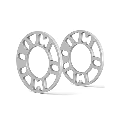 GAsupply ホイールスペーサー 厚み8MM 4穴5穴兼用 P.C.D.98～114.3 アルミ製 [Wheel Spacer 8mm 4/5H] シルバー 2枚セット(2)