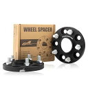 GAsupply 鍛造ワイドトレッドスペーサー PCD114.3 5H 内径60.1 M12XP1.5 厚さ15mm ワイトレハブリング一体 マットブラック【2...