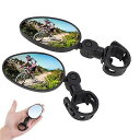 サムコス 自転車バックミラー 2個セット 360°回転 丸型 凸面 広視野角 戸外スポーツバイク用ミラー 簡単取付 調節可能 サイクリングミラー バーエンドミラ...