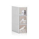 JFAN簡繁 収納ケース 引き出し 収納 小物 卓上 透明 収納ボックス 縦、横置き OK 白