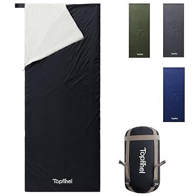 Topfinel 寝袋 オールシーズン コンパクト 軽量 防水 シュラフ 夏用 冬用 収納パック付き アウトドア キャンプ用品 車中泊 防災グッズ 布団セット 760g 快適温度15-22℃