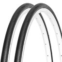 MOHEGIA 2本セット ロードバイク 自転車タイヤ: 700x25C 折りたたみ交換用タイヤ 通勤 通学 サイクリング - 黒色