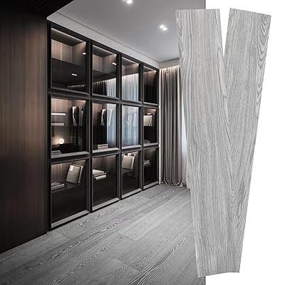 [2024アップグレード版] SONGSONG フロアタイル 40枚セット 3畳より大きい リアルな木目調 フローリングシート フローリングシート貼るだけ フロアシート トレイ用 diy 床材 フロリングシート 接着剤不要 初心者ok (40枚入り,