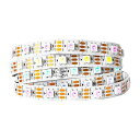 BTF-LIGHTING WS2812B LEDテープライト 5050 SMD RGBIC 合金ワイヤー 1m 60LEDs 個別にアドレス指定可能 切断可能 プログラマブル可能 DC5V ドリームフルカラー 夢幻色 ネオピクセル 白PCB IP30