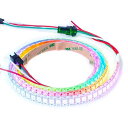 BTF-LIGHTING WS2812B LEDテープライト 5050 SMD RGBIC 合金ワイヤー 1m 144LEDs 個別にアドレス指定可能 切断可能 プログラマブル可能 DC5V ドリームフルカラー 夢幻色 ネオピクセル 白PCB IP6
