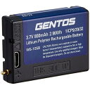 GENTOS(ジェントス) LED ヘッドライト 専用充電池 ダブルスター用(WS-343HD/WS-243HD/WS-100H) WS-10SB ブラック