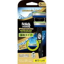 Schick(シック) シック Schick 5枚刃 ハイドロ5 プレミアム パワーセレクト ホルダー 替刃1コ + 交換 替刃1コ付 選べる3段階カスタム振動 男性カミソリ 振動タイプ 単品 1個 (x 1)