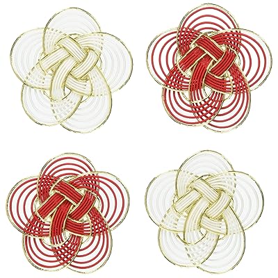 東京堂 紅白ちらし梅結び Φ5cm 4コ入 XJ000470-zzz