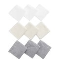Oseamaid ハンドタオル 3色9枚セット マイクロファイバー タオル 吸水速乾抗菌防臭約30×30cm(白 ベージュ グレー)