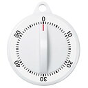 ドリテック(dretec) ダイヤルタイマー アナログ タイマー勉強用 アナログ 回す タイマー キッチン マグネット ホワイト 小型