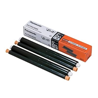 パナソニック(Panasonic) 普通紙FAX用 インクフィルム 黒 長さ15m 4本セット(2本入り×2個) KX-FAN190W*2 黒