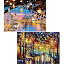 2個 ダイヤモンドアート キット BetterJonny 5D ダイアモンドビーズ絵画キット DIY 手作り絵画 ダイヤモンドペインティング 手芸キット 全面貼...