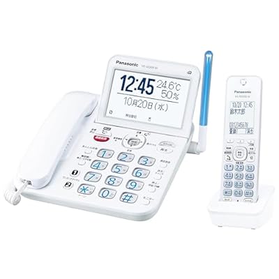 パナソニック コードレス電話機 VE-GD69DL-W 温湿度アラーム搭載 迷惑防止機能 ホワイト