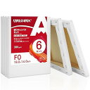 AUREUO 張りキャンバス セット F0 (18cmX14cm) 中目 100%コットン 6枚 初心者 絵画用具 芸術絵創作 現代油絵 美術装飾 水彩画・油絵...