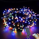 500球 50m ソーラー式 LEDイルミネーションライト RJB TYPEC充電可 文化の日 電飾 屋外 防水 ストリングライト 祝い日など用飾りライト クリスマス おしゃれ 庭 ガーデンライト ツリー「8点灯モード 輝度調節 消灯タイマー リモコ
