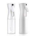 スプレーボトル Uervoton アルコール対応 霧吹き 連続噴射 200ml 2本セット 極細かい霧 ミスト 観葉植物用 園芸 除菌消毒用 爬虫類 清掃用 美容室用 アイロン 家用 ペット用 おしゃれ透明+白い