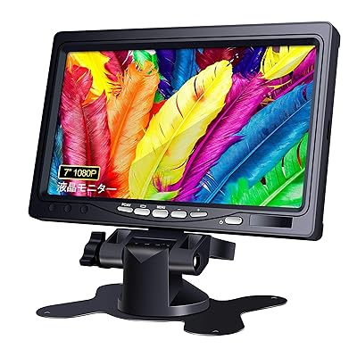 小型モニター 7インチ [178°全視野モニター] 1080P IPS ミニ HDMI 液晶小型ディスプレイ(1024×600) HD内蔵スピーカー付き HDMI VGA AVポート用/DSLR/PC/DVD Raspberry Pi (
