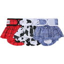 Avont 犬用マナーベルト 3枚 メス用 洗濯可 再利用可能 高吸収性 ウェストサイズ調整可能