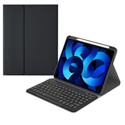 iPad 6 iPad 5 iPad Air2 キーボード ケース Apple Pencil 上部ペン収納 くぼみキー 入力しやすい アイパッド 第6/5世代 9.7インチ キーボード付き カバー 分離式 マグネット 薄型 ワイヤレス キーボード (