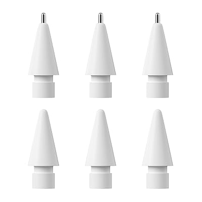 Apple Pencil ペン先 6本アップルペンシル ペン先 Apple Pencil第1/第2世代用 iPadペンシルチップ 細字 精密コントロール ペン先 iPad Pro/Air/Mini Pencil用