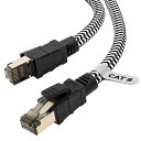 LANケーブル 3M CAT8 Soohut メッシュLANケーブル カテゴリー8 高速40Gbps/2000MHz CAT8準拠 イーサネットケーブルシールド モデム ルータ switch/PS4/PS5 Xbox等に対応 企業用 ランケーブル 家