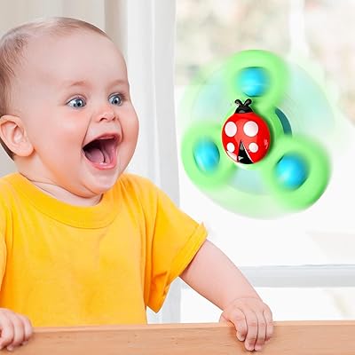 ハンドスピナー 赤ちゃん 玩具 よく回る 知育玩具 お風呂 水遊び おもちゃ 0歳~3歳 人気 誕生日プレゼント かわいい昆虫 3個入