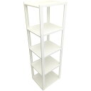 ライクイット (like-it) 靴収納 シューズラック スリム 5段 約幅23.8x奥28.5x高93cm ホワイト 日本製 CUBE ショートブーツ収納 省スペース ブーツ収納ラック 組み立て簡単 玄関収納