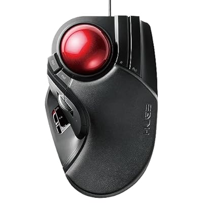エレコム トラックボールマウス 有線 大玉 8ボタン チルト機能 ブラック M-HT1URBK