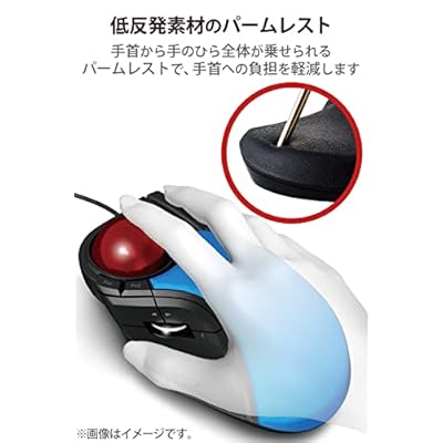 エレコム トラックボールマウス 有線 大玉 8ボタン チルト機能 ブラック M-HT1URBK
