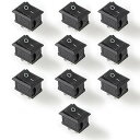 ZHEJIA DC AC ロッカースイッチ 【10個セット/250V/6A、125V / 10A】オン/オフボートロッカースイッチ 自動車用オートバイボートの切...