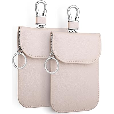 Teskyer 電波遮断ポーチ リレーアタック 本革 スマートキーケース 防犯対策 RFIDブロッキング 車盗難防止 カーセキュリティ 防犯対策 スキミング防止...